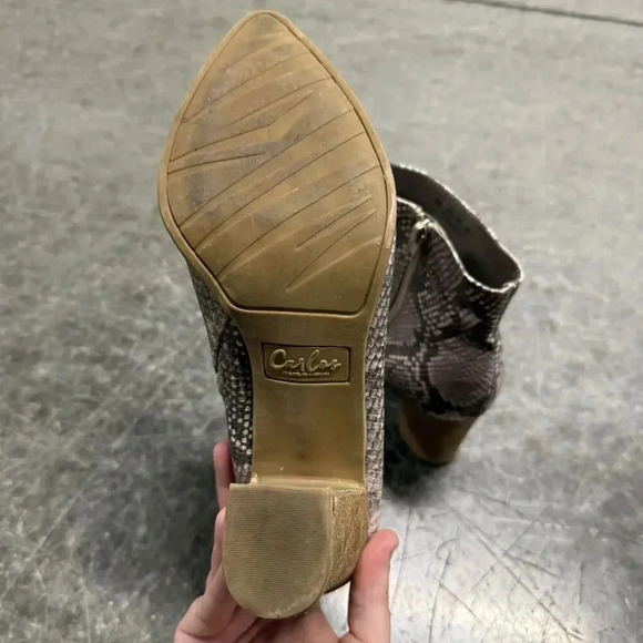 CARLOS by Carlos Santana Lydia Snakeskin Faux Leather Heeled Boots 8.5 - Picture 7 of 9